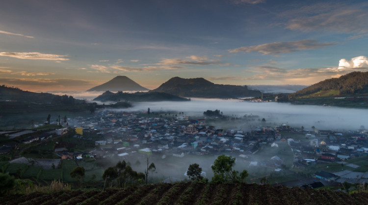 Dieng desa kulon detik panas menunggu kopi menikmati kentang Desa Wisata Dieng Kulon